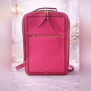 NWOT Calpak In Color Dragonfruit 15 Inch Lapto Backpack with Braided Accents